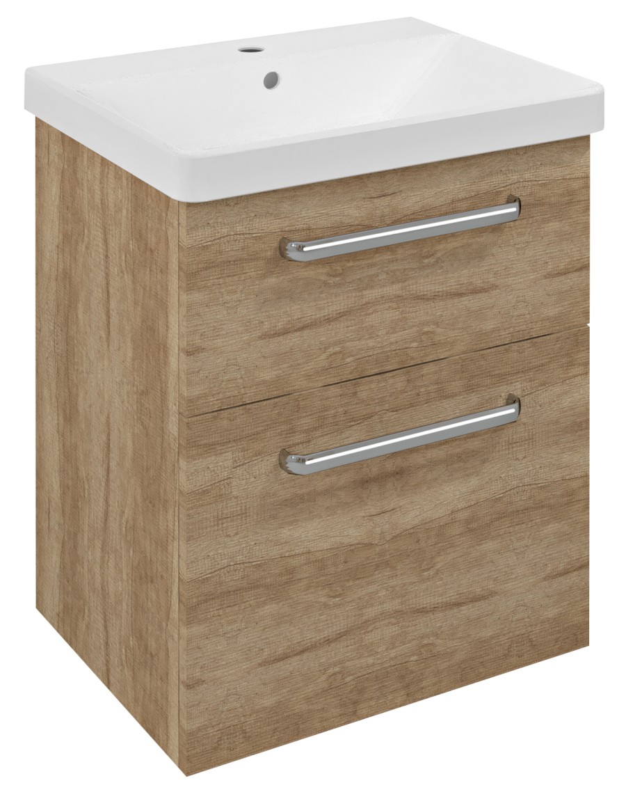 TH060-2222 (51937) THEIA umyvadlová skříňka 56,4x70x44,2cm, 2xzásuvka, dub alabama TH060-2222