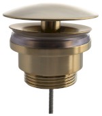 UD52596P (51182) Umyvadlová výpust 5/4“, neuzavíratelná, velká zátka, 5-55mm, zlato mat UD52596P