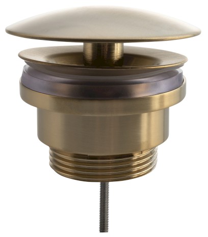 Umyvadlová výpust 5/4“, neuzavíratelná, velká zátka, 5-55mm, zlato mat UD52596P