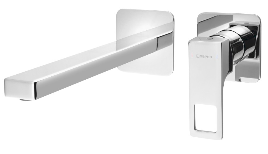 FORATA podomítková umyvadlová baterie, délka hubice 21,5cm, chrom FT118