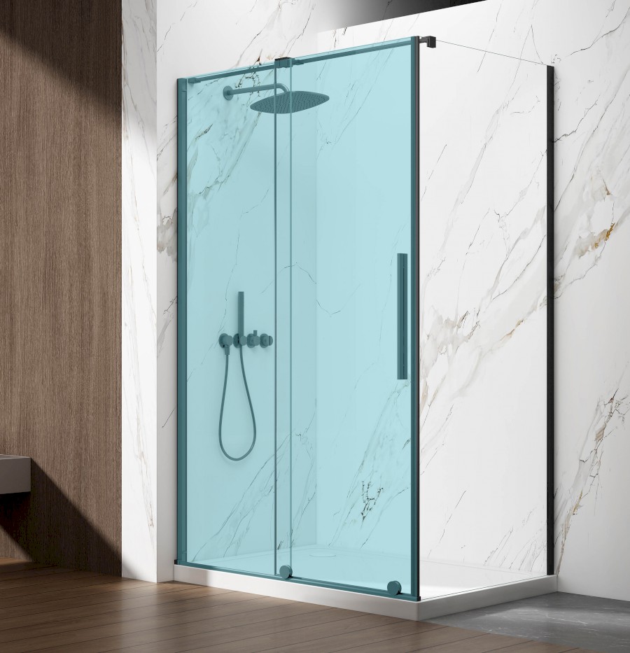 GI3590B (62165) SPIRIT BLACK boční stěna 900mm, čiré sklo GI3590B
