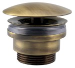 Umyvadlová výpust 5/4“, neuzavíratelná, velká zátka, 5-55mm, bronz UD52592