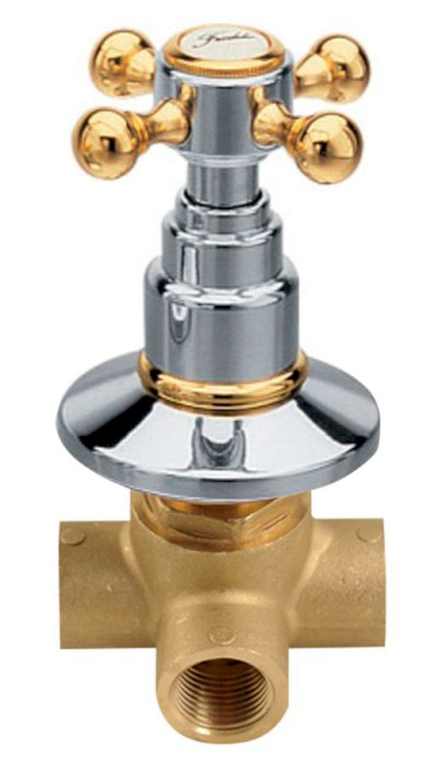 ANTEA podomítkový přepínač, chrom/zlato DEVIN22