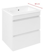 EZ492-3030 (60269) EZARA umyvadlová skříňka 48x54x39cm, bílá lesk EZ492-3030