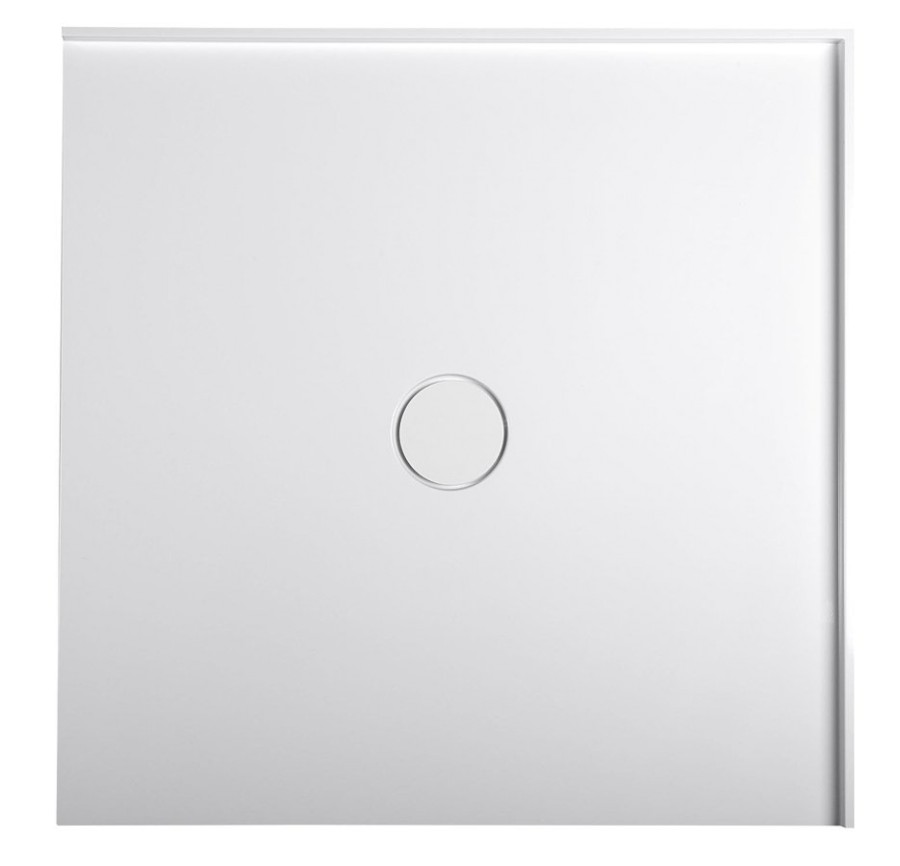 MIRAI sprchová vanička z litého mramoru, čtverec 90x90x1,8cm, bílá 73165