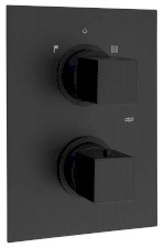 DIMY podomítková sprchová termostatická baterie, 2 výstupy, černá mat DM392BL