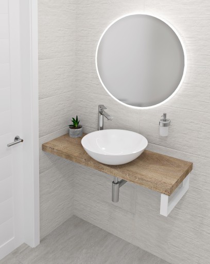 AVICE deska pod umyvadlo 230x36cm, tl.5cm, dub Rover AV2364