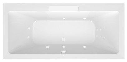 CASCATA hydromasážní vana, 185x85x45cm, kaskáda bílá, Attraction Hydro, bílá 73836.101.3020
