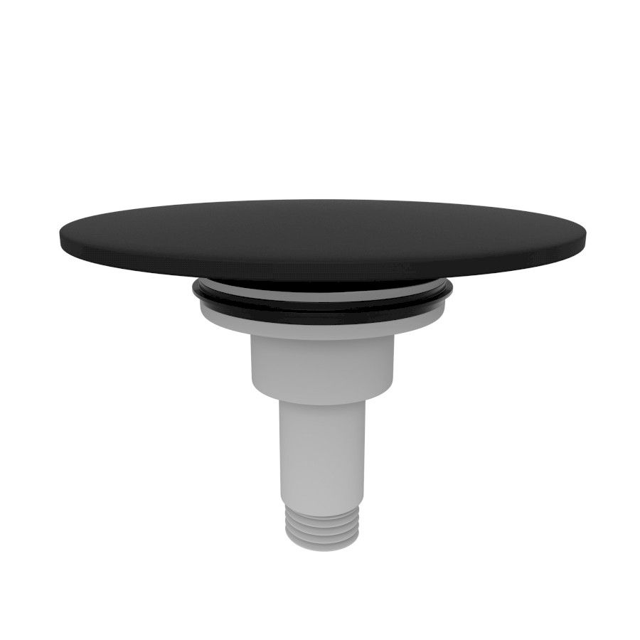 72041.21 (58584) Zátka výpusti vanové soupravy, click-clack, černá mat 72041.21