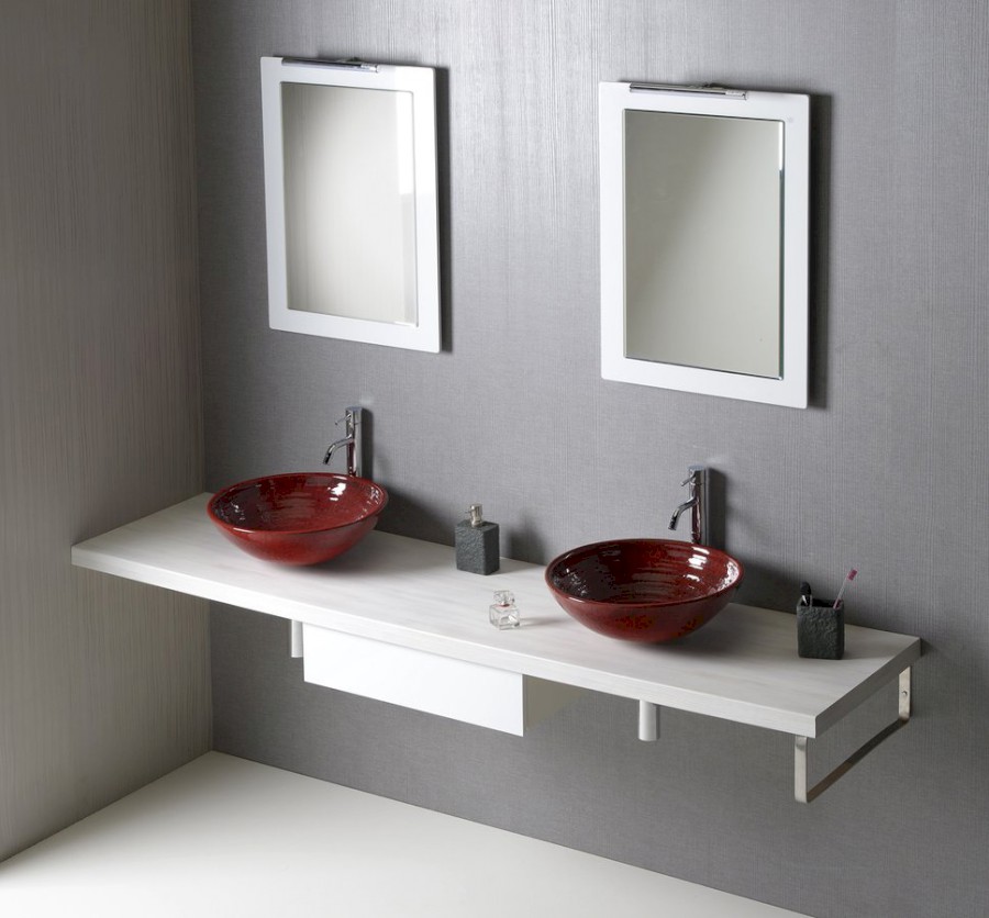 AVICE deska pod umyvadlo 230x50cm, tl.5cm, dub starobílý AV235