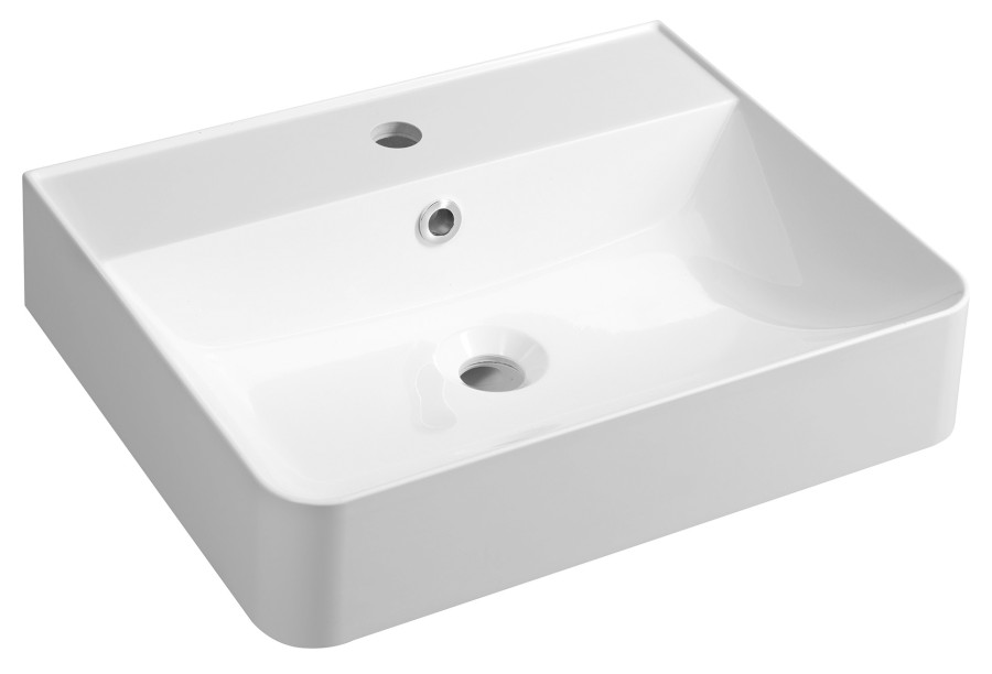 KVANTA umyvadlo, litý mramor, 50x40cm, bílá KV050