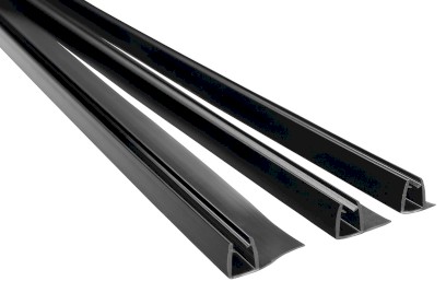 EASY BLACK set svislých těsnění pro sklo 6/6/6mm, 2000mm NDEL20B