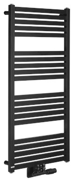 GRUNT otopné těleso rovné 500x1050mm, středové připojení, černá mat 600.121.6