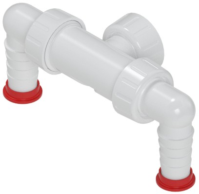 Dvojkolínko podomítkového sifonu, pro pračku, bílá 168.131.0