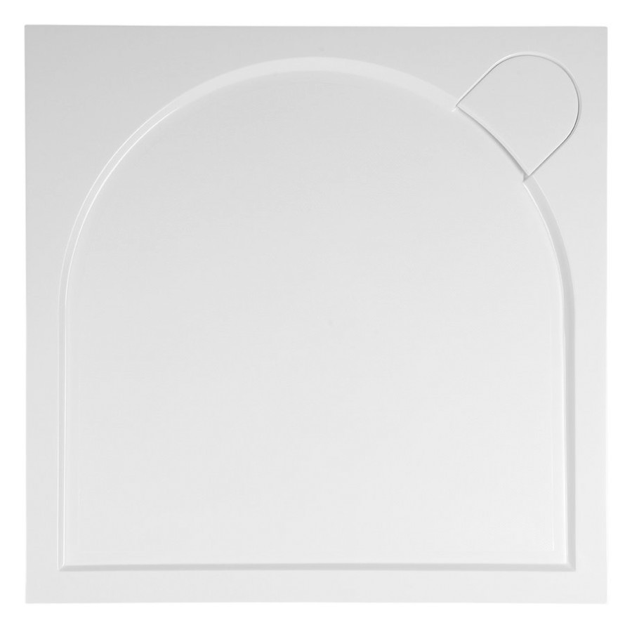 LARCA sprchová vanička z litého mramoru, čtverec 80x80cm, bílá PL008