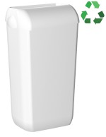 A74020AW (60557) ECOLORED odpadkový koš nástěnný s víkem 23l, ABS, Soft Touch, bílá A74020AW