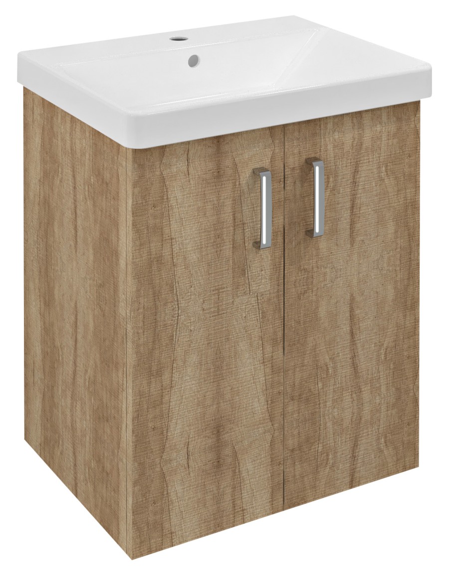 THEIA umyvadlová skříňka 56,4x70x44,2cm, 2xdvířka, dub alabama TH062-2222