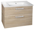 VEGA umyvadlová skříňka 82x67,6x43,8cm, 2x zásuvka, dub platin VG883