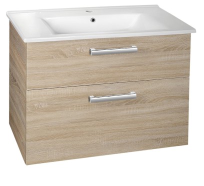 VEGA umyvadlová skříňka 82x67,6x43,8cm, 2x zásuvka, dub platin VG883