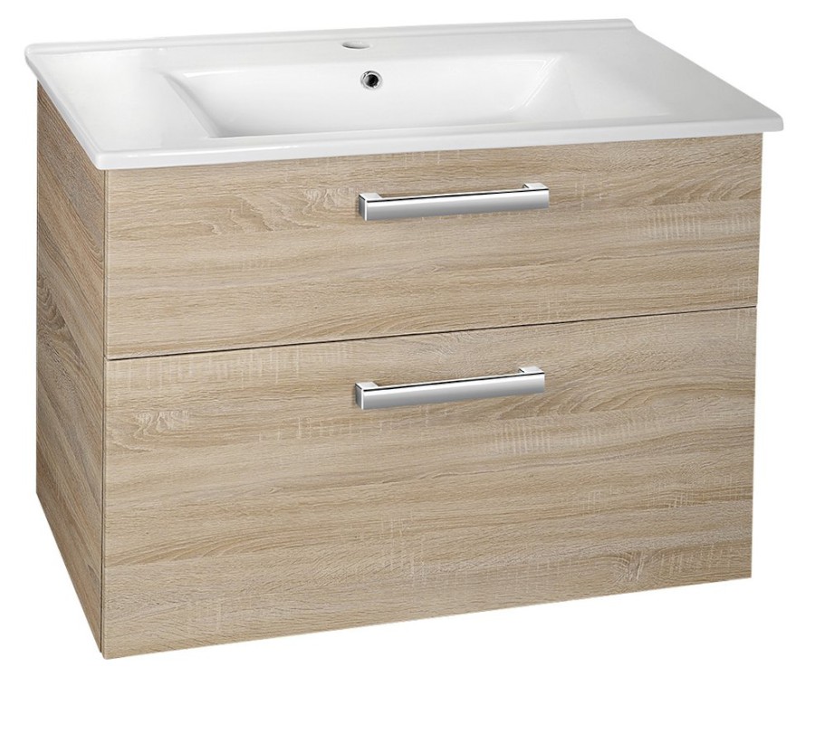 VEGA umyvadlová skříňka 82x67,6x43,8cm, 2x zásuvka, dub platin VG883