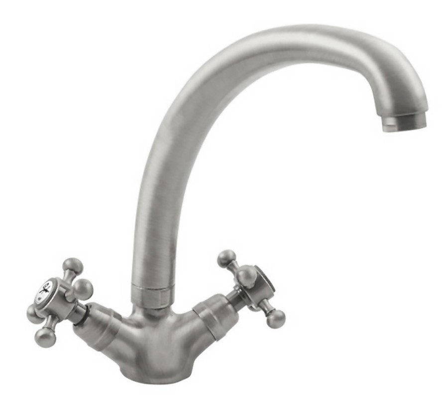 ANTEA stojánková dřezová baterie, výška 265mm, nikl 3118