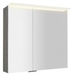 LINEX galerka s LED osvětlením, 80x70x15cm, dub stříbrný LX080-0011