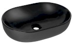 CALEO keramické umyvadlo na desku, 60x42cm, černá mat CA590B