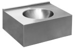 Závěsný pult s umyvadlem 550x270x550 mm, nerez mat 13080.1.S