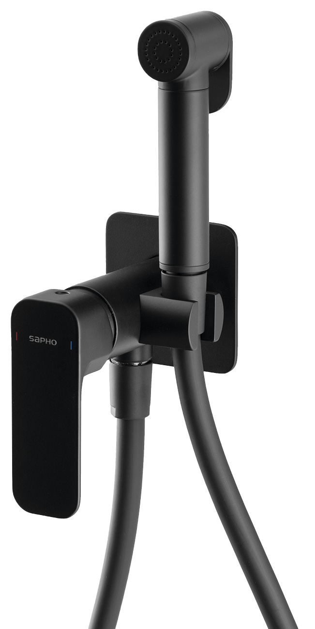 PY13/15 (56389) SPY podomítková bidetová baterie se Stop sprškou, černá mat PY13/15