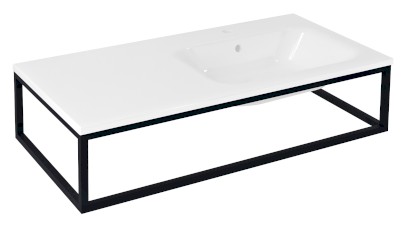 SKA konzole pod umyvadlo/desku 100x22x51cm, černá mat SKA810