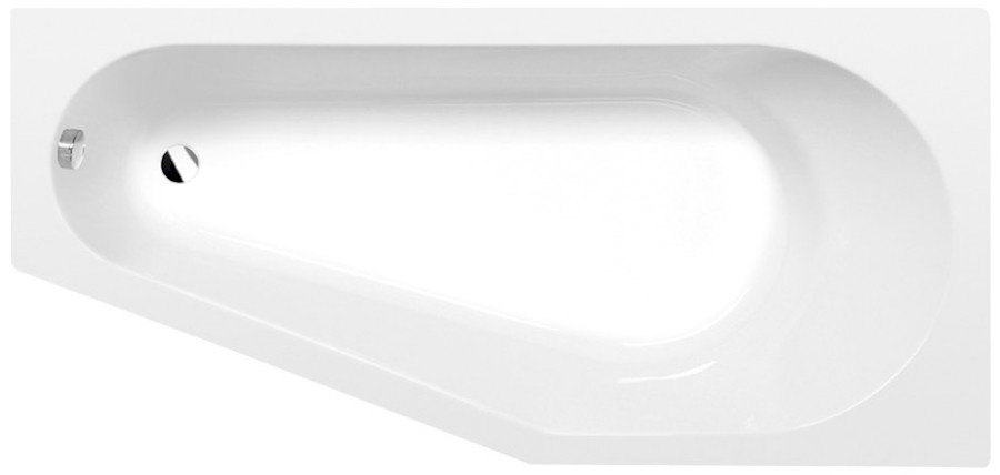 TIGRA R asymetrická vana 170x80x46cm, bílá 90611