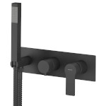 PAX podomítková sprchová/vanová baterie s ruční sprchou, 2 výstupy, černá mat XA52/15