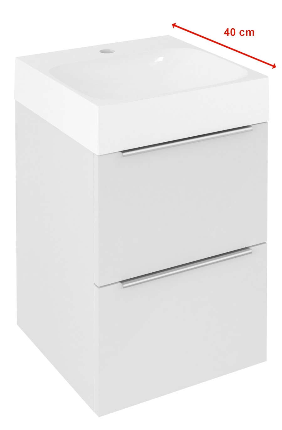 EM040-3030 (61117) EMONA umyvadlová skříňka 39,4x55x39cm, bílá lesk EM040-3030