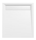 VARESA sprchová vanička z litého mramoru se záklopem, obdélník 90x80cm, bílá 71606