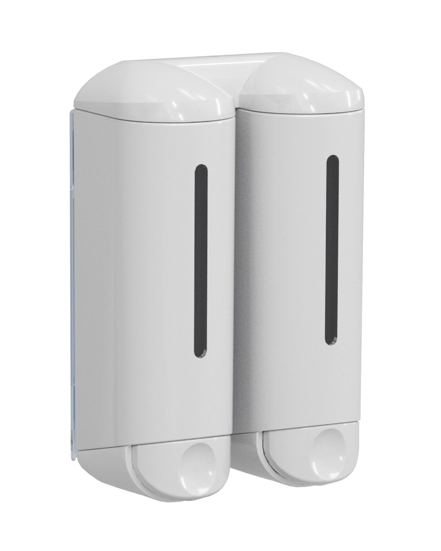 A94801 (58287) SHOWER MEDIUM dvojitý dávkovač tekutého mýdla, 2x250ml, bílá A94801