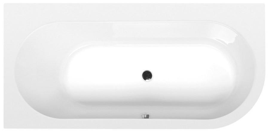 ASTRA L asymetrická vana 165x80x48cm, bílá 33611