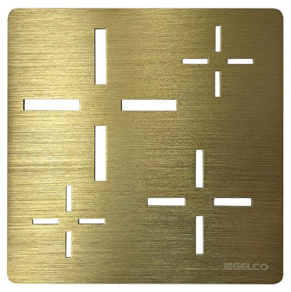 Čtvercová krytka sifonu, zlato KSM107G