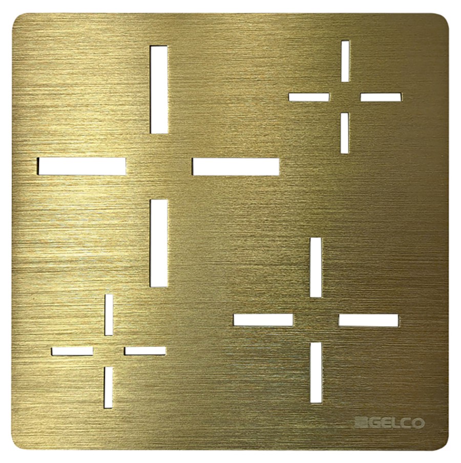 KSM107G (59721) Čtvercová krytka sifonu, zlato KSM107G