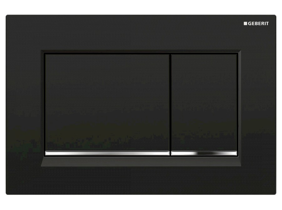 GEBERIT SIGMA30 ovládací tlačítko, černá lesk/chrom 115.883.KM.1