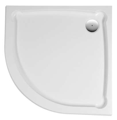 HERA sprchová vanička z litého mramoru, čtvrtkruh, 90x90x7,5cm, R550, bílá GH559