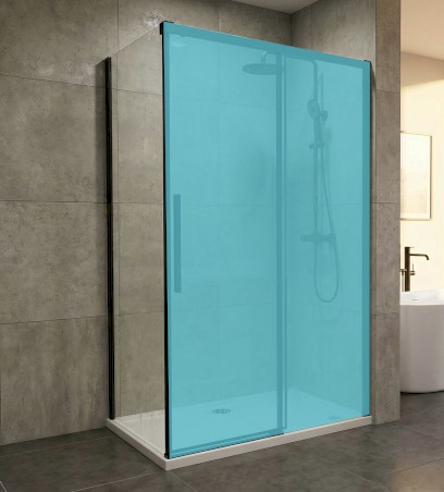 LUXOR BLACK boční stěna 900mm, čiré sklo GU5690B