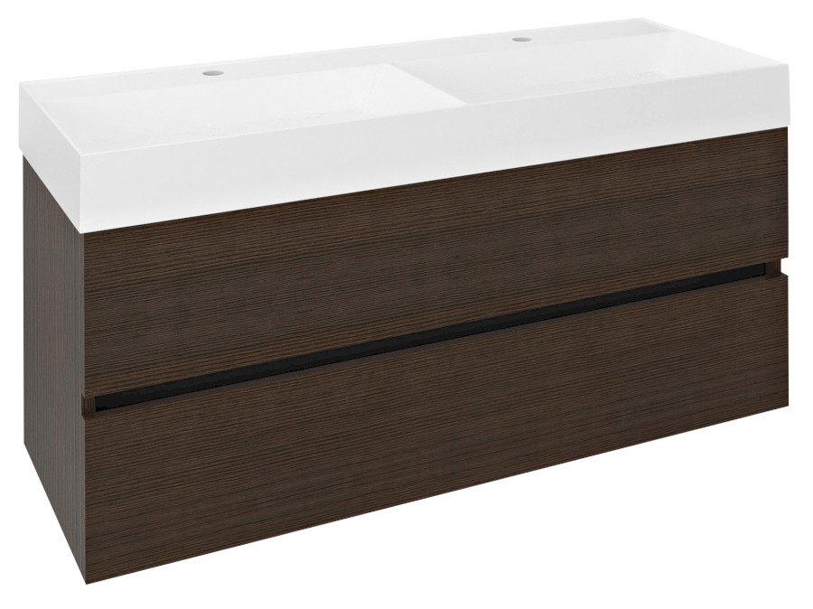 ODETTA umyvadlová skříňka 118x50x43,5cm, borovice rustik DT120-1616