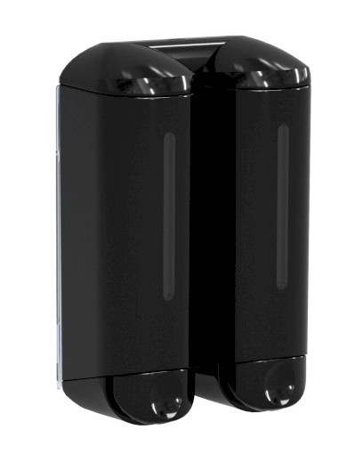 SHOWER MEDIUM dvojitý dávkovač tekutého mýdla, 2x250ml, černá A94803