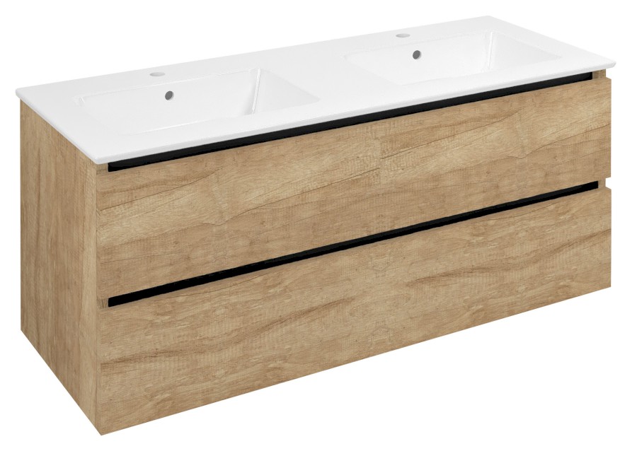 EZ121-2222 (58146) EZARA dvojumyvadlová skříňka 120x55x46cm, dub alabama EZ121-2222