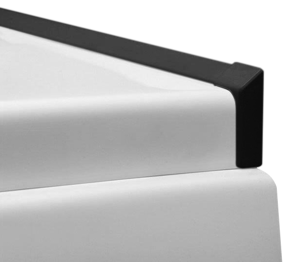 Krycí lišta pro vany a vaničky, 2x 1950mm, 2x roh, 2x zakončení, černá mat 91020B