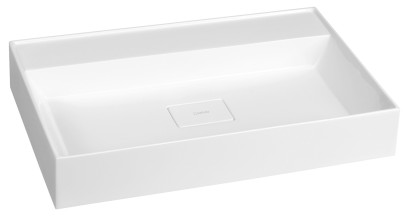 GODIVA umyvadlo, litý mramor, 68x44cm, bez otvoru, bílá GU068-0