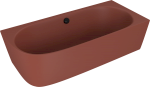 SUSSI R rohová stojící vana litý mramor 160x70x49,5cm, hnědá mat 90191R.71