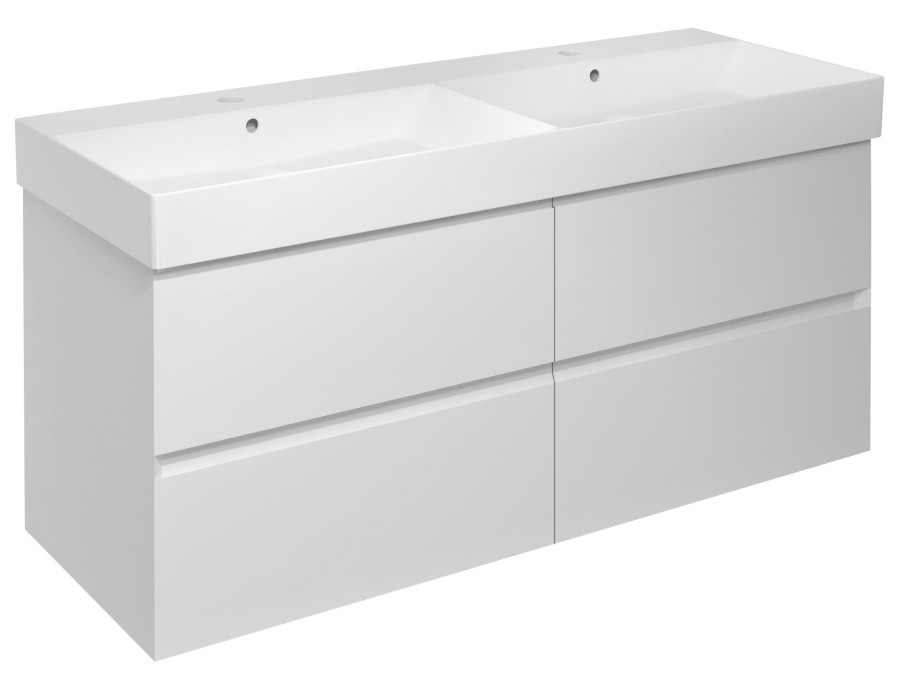 FID1212W (52725) FILENA dvojumyvadlová skříňka 118x51,5x43cm, bílá mat FID1212W