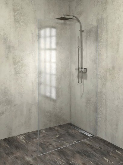 ARCHITEX sada pro uchycení skla, podlaha-stěna, max. š. 1200mm, leštěný hliník AL2112