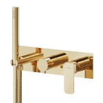PY53/17 (50865) SPY podomítková sprchová/vanová baterie s ruční sprchou, 3 výstupy, zlato PY53/17